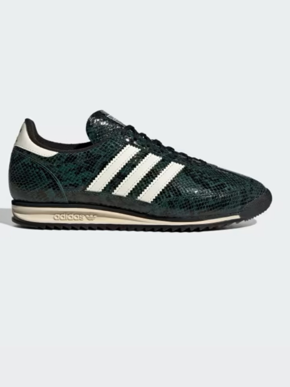Adidas Womens Shoes SL 72 OG Collegiate Green-Snake-Print Sneakers Size 6 - Picture 3 of 9